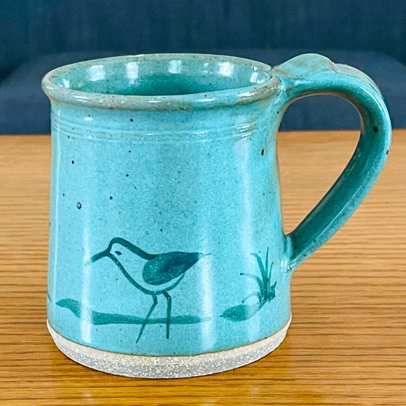 Vintage Sanibel Art Pottery Hand Painted Sandpiper made in the USA 4” H, 3.5” W - Picture 1 of 15